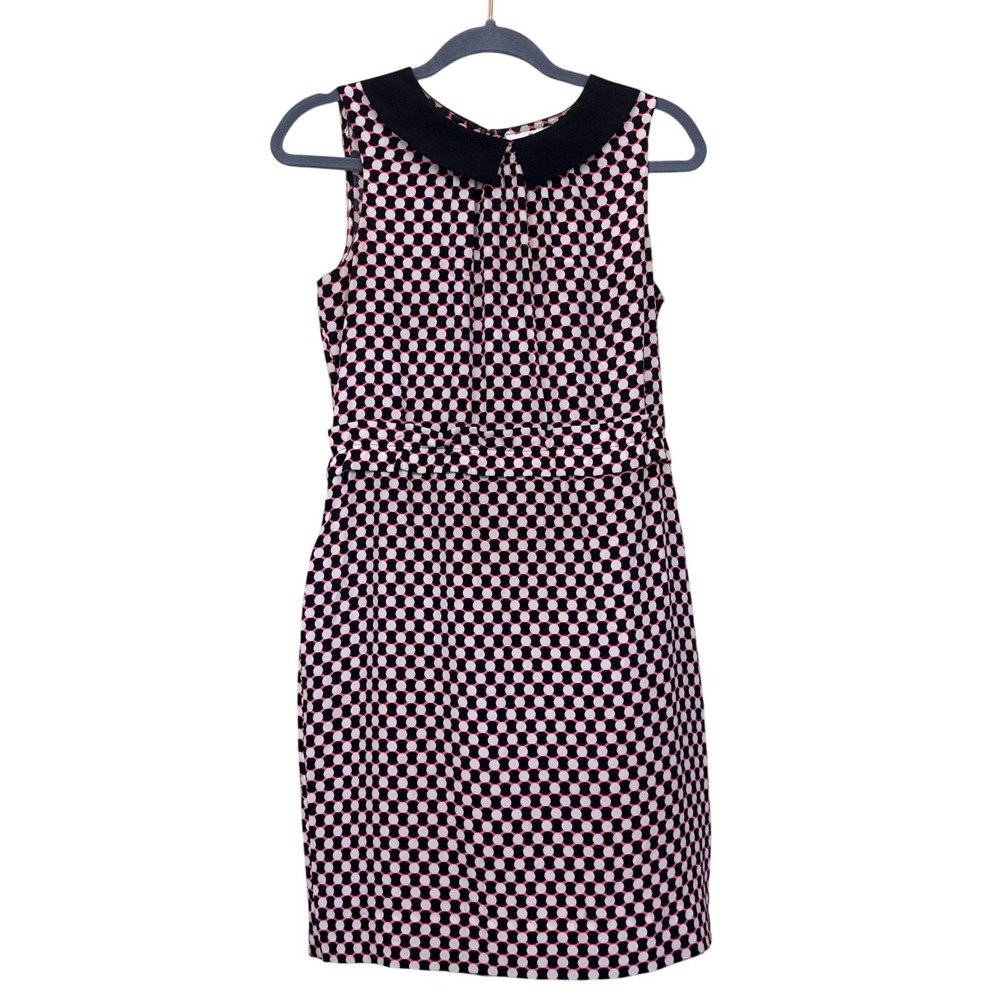 Kate Spade black/white/pink silk dress, 2, rich girl, old money, preppy, mod